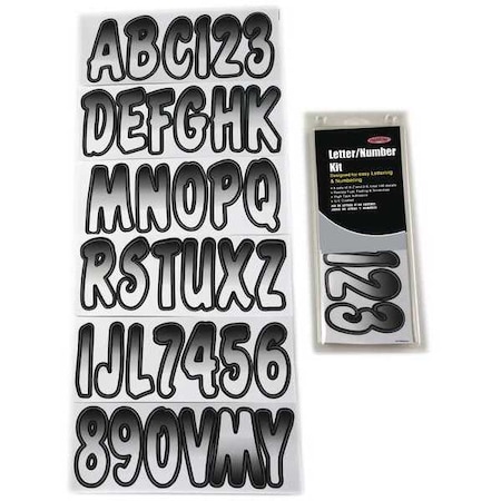 LetterandNumberLabelSet, 3inH, 1-1/2inW MPN:GWHBKG200