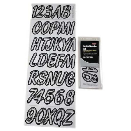 LetterandNumberLabelSet, 3inH, 1-3/8inW MPN:GWHBKG400