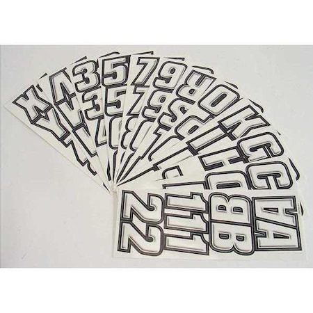 LetterandNumberLabelSet, 2inH, 1-1/2inW MPN:GWHBLK500