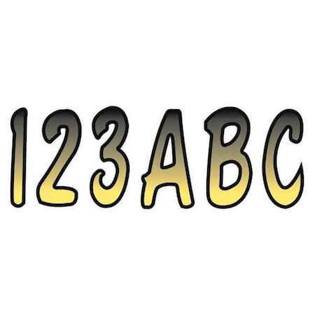 LetterandNumberLabelSet, 3inH, 1-1/2inW MPN:GYEBKG200