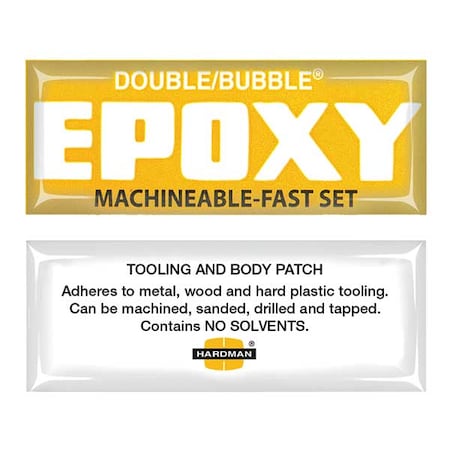 Epoxy Adhesive, Double/Bubble Machineable-Fast Set Series, Black, Packet, 10 PK, 1:01 Mix Ratio MPN:4002-BG10