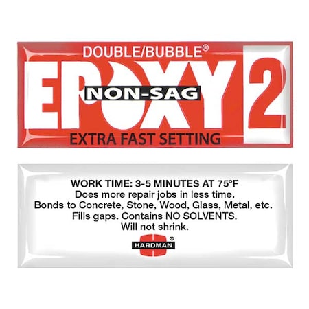 Epoxy Adhesive, Double/Bubble Non-Sag Extra Fast Setting Series, White, Pail, 10 PK, 1:01 Mix Ratio MPN:4008-BG10