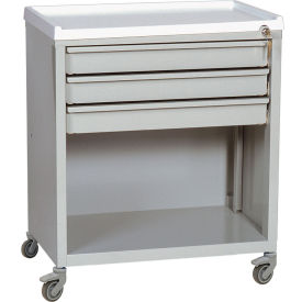 Harloff Treatment Cart with Three Drawers Lower Open Storage Sand - ETC-3 ETC-3SD