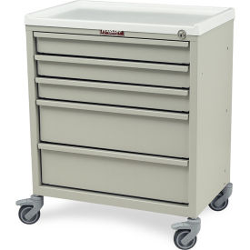 Harloff Compact Economy Treatment Cart with Five Drawers Sand - ETC-5 ETC-5SD