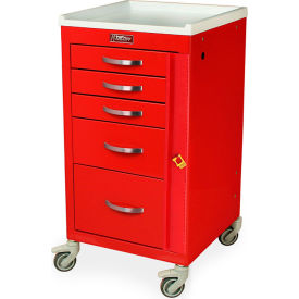 Harloff M-Series Narrow Emergency Cart Short Height 5 Drawers 18