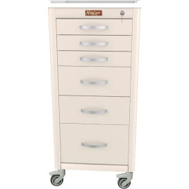 Harloff M-Series Narrow Procedure Cart 6 Drawers Key Lock 18
