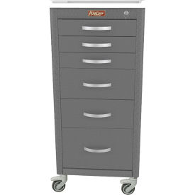 Harloff M-Series Narrow Procedure Cart 6 Drawers Key Lock 18