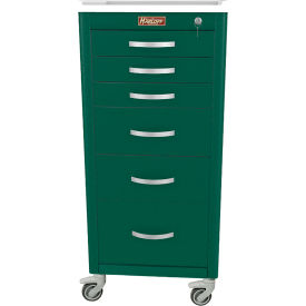 Harloff M-Series Narrow Procedure Cart 6 Drawers Key Lock 18