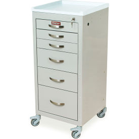 Harloff M-Series Narrow Procedure Cart 6 Drawers Key Lock 18
