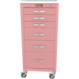 Harloff M-Series Narrow Procedure Cart 6 Drawers Key Lock 18