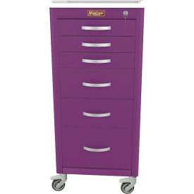 Harloff M-Series Narrow Procedure Cart 6 Drawers Key Lock 18