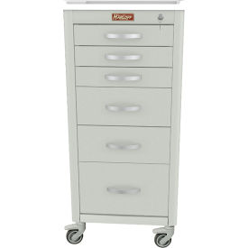 Harloff M-Series Narrow Procedure Cart 6 Drawers Key Lock 18