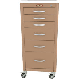 Harloff M-Series Narrow Procedure Cart 6 Drawers Key Lock 18