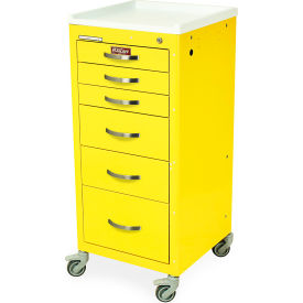 Harloff M-Series Narrow Procedure Cart 6 Drawers Key Lock 18