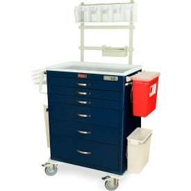Harloff M-Series Tall Anesthesia Cart6 Drawers & E Lock47-5/8