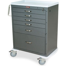 Harloff M-Series Cart Standard Width Tall Cabinet 6 Drawers 43-3/4 H x 36-3/4 W x 22 D Beige MDS3030K16-Beige