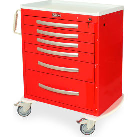 Harloff A-Series Lightweight Emergency Cart6 DrawersKey Lock36-3/4