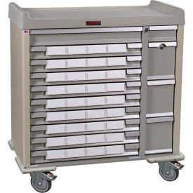 Harloff Standard Line Med-Bin Medication Cart 34 Patient Bin Drawers Sand - SL36BIN5 SL36BIN5SD