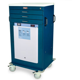 Harloff Mobile Vaccine Storage Cart with 2.4 Cu. Ft. Refrigerator 3 Drawers VR4300K-AC