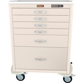 Harloff M-Series Tall Procedure Cart6 Drawers & E Lock36-3/4