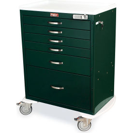 Harloff M-Series Tall Procedure Cart6 Drawers & E Lock36-3/4