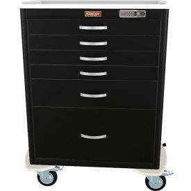 Harloff M-Series Tall Procedure Cart6 Drawers & E Lock36-3/4