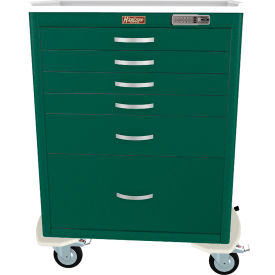 Harloff M-Series Tall Procedure Cart6 Drawers & E Lock36-3/4