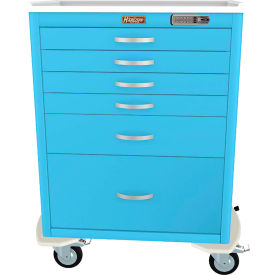 Harloff M-Series Tall Procedure Cart6 Drawers & E Lock36-3/4