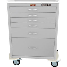 Harloff M-Series Tall Procedure Cart6 Drawers & E Lock36-3/4