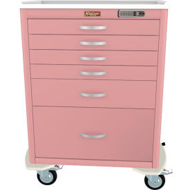 Harloff M-Series Tall Procedure Cart6 Drawers & E Lock36-3/4