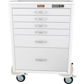 Harloff M-Series Tall Procedure Cart6 Drawers & E Lock36-3/4