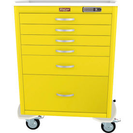 Harloff M-Series Tall Procedure Cart6 Drawers & E Lock36-3/4