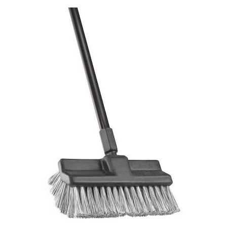 2 1/2 in W Brush, 54 in L Handle, 10 in L Brush, Black/White, Metal Powder Coated, 10 in L Overall MPN:887310A