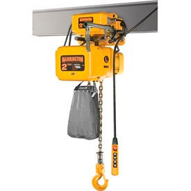 Harrington NERM005S-L-10 NER Electric Hoist w/ Motor Trolley - 1/2 Ton 10' Lift 29 ft/min 208V NERM005S-L-10-208V