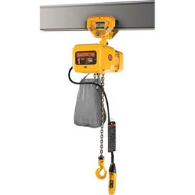 Harrington NERP005L-10 NER Electric Hoist w/ Push Trolley - 1/2 Ton 10' Lift 15 ft/min 230V NERP005L-10-230V