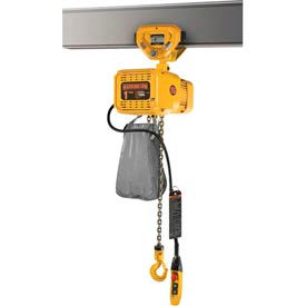 Harrington NERP030CD-10 NER Electric Hoist w/ Push Trolley - 3 Ton 10' Lift 17/3 ft/min 230V NERP030CD-10-230V