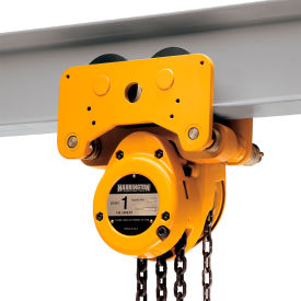 Harrington® NTH Navy Manual Chain Hoist with Push Trolley 1 Ton Capacity 10' Lift NTH010-10