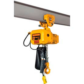 Harrington SNERP005L-20 SNER Electric Hoist w/ Push Trolley - 1/2 Ton 20' Lift 7 ft/min 230V SNERP005L-20-230V