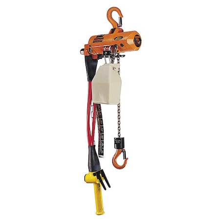 Air Chain Hoist, 500 lb. Cap., 10 ft. Lift MPN:AH500P-10