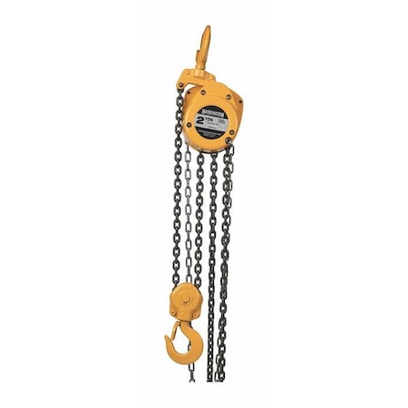 Manual Chain Hoist, 4000 lb., Lift 15 ft. MPN:CF020-15