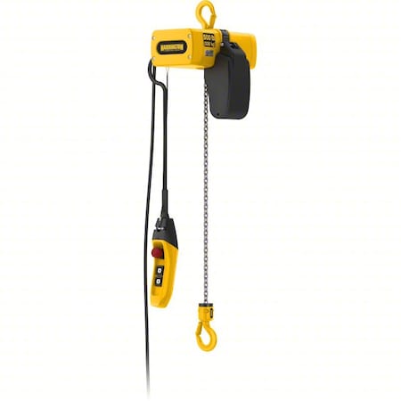 Electric Chain Hoist, 500 lb cap. MPN:EM003L-10