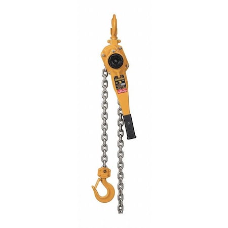 Lever Chain Hoist, 6, 000 lb Load Capacity, 10 ft Hoist Lift, 1 1/2 in Hook Opening MPN:LB030-SC-10