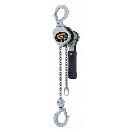 Lever Chain Hoist, 500 lb Load Capacity, 5 ft Hoist Lift, 13/16 in Hook Opening MPN:LX003-5