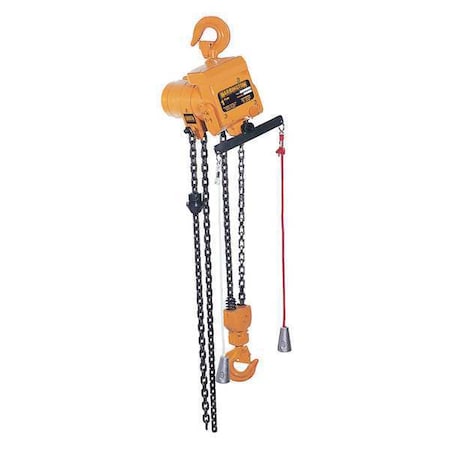Air Chain Hoist, 2000 lb., Lift 10 ft. MPN:TCL1000P2-10