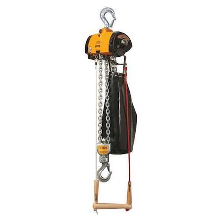 Air Chain Hoist, Pull Cord, 1000 lb., 10 ft MPN:TCL500C-10