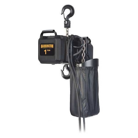 Electric Theatre Chain Hoist, 2, 000 lb, 60 ft, Hook Mounted - No Trolley, 208-230/460V AC, Black MPN:TNER010L-60