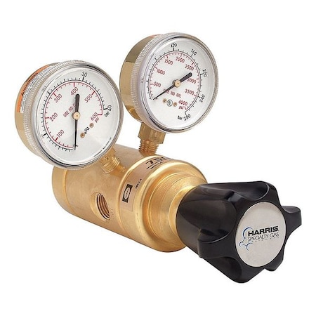 High Purity Gas Regulator, Argon, Carbon Dioxide, Helium, Neon, Nitrogen, Oxygen, 1/2 in Inlet MPN:3000860