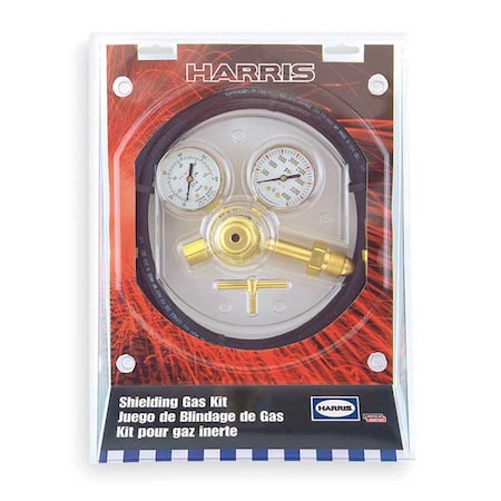 Flow Gauge Regulator and Hose Kit, Argon, Single Stage, 0.965