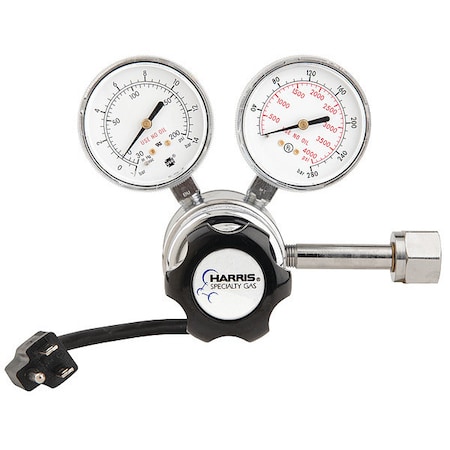 Electrically Heated High-Purity Gas Regulator, Carbon Dioxide, Two Stage, 0.825
