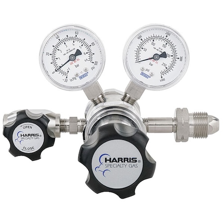 High Purity Gas Regulator, Industrial Air, Two Stage, 0.965